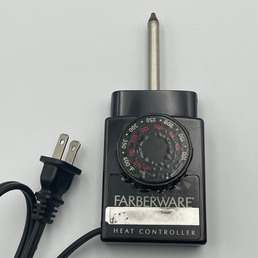 Farberware Model 101 Heat Control Power Cord Probe Plug Electric Skillet Tested